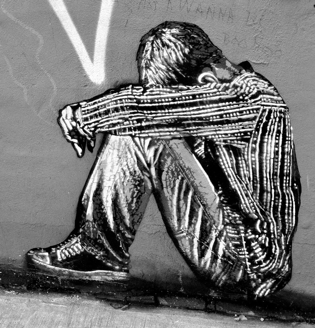 Sad Boy Street Art
